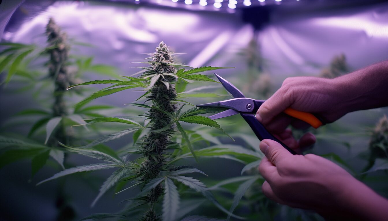 Cannabis entlauben in der Blüte: Wann & wie viele Blätter