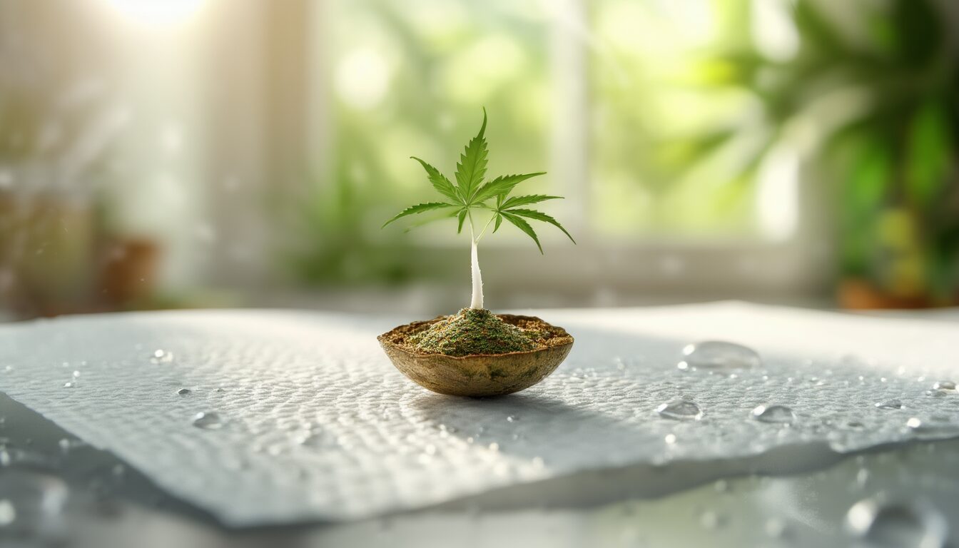 Cannabis-Samen keimen: Küchenpapier, Wasserglas & Erde im Test