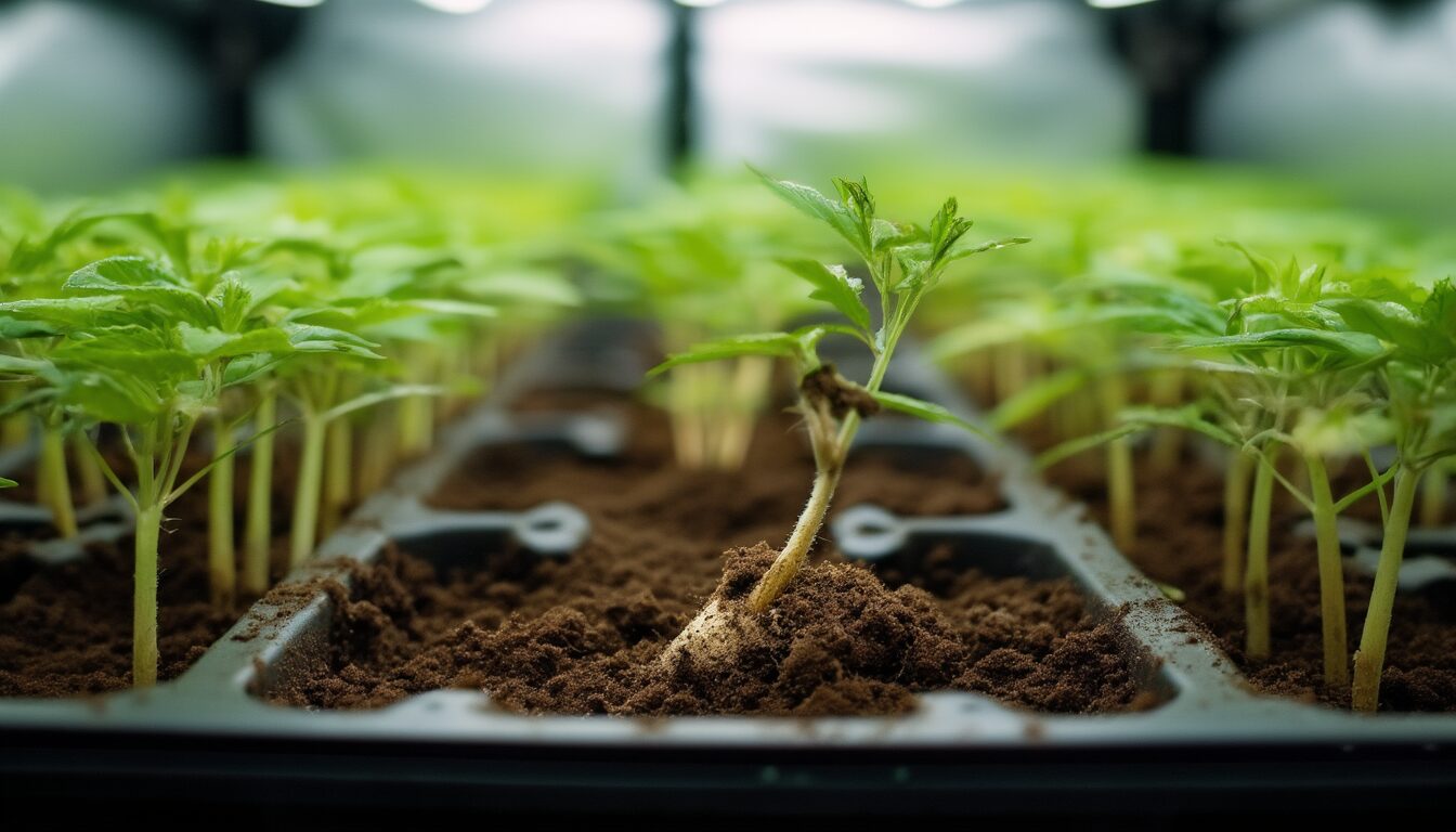Cannabis-Sämling kippt um: Damping-off erkennen & stoppen