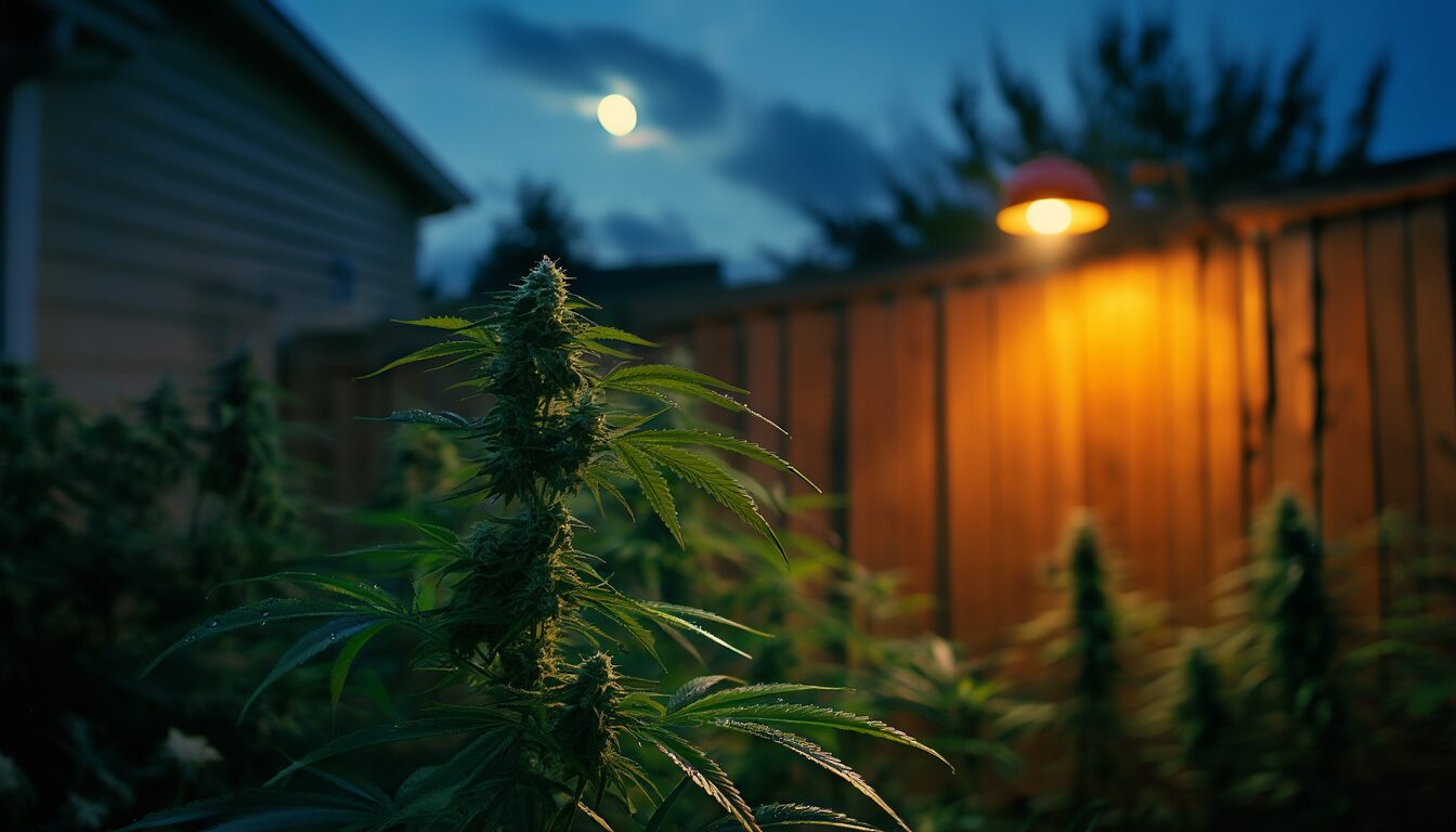 Cannabis outdoor: Wenn die Straßenlaterne die Blüte stört