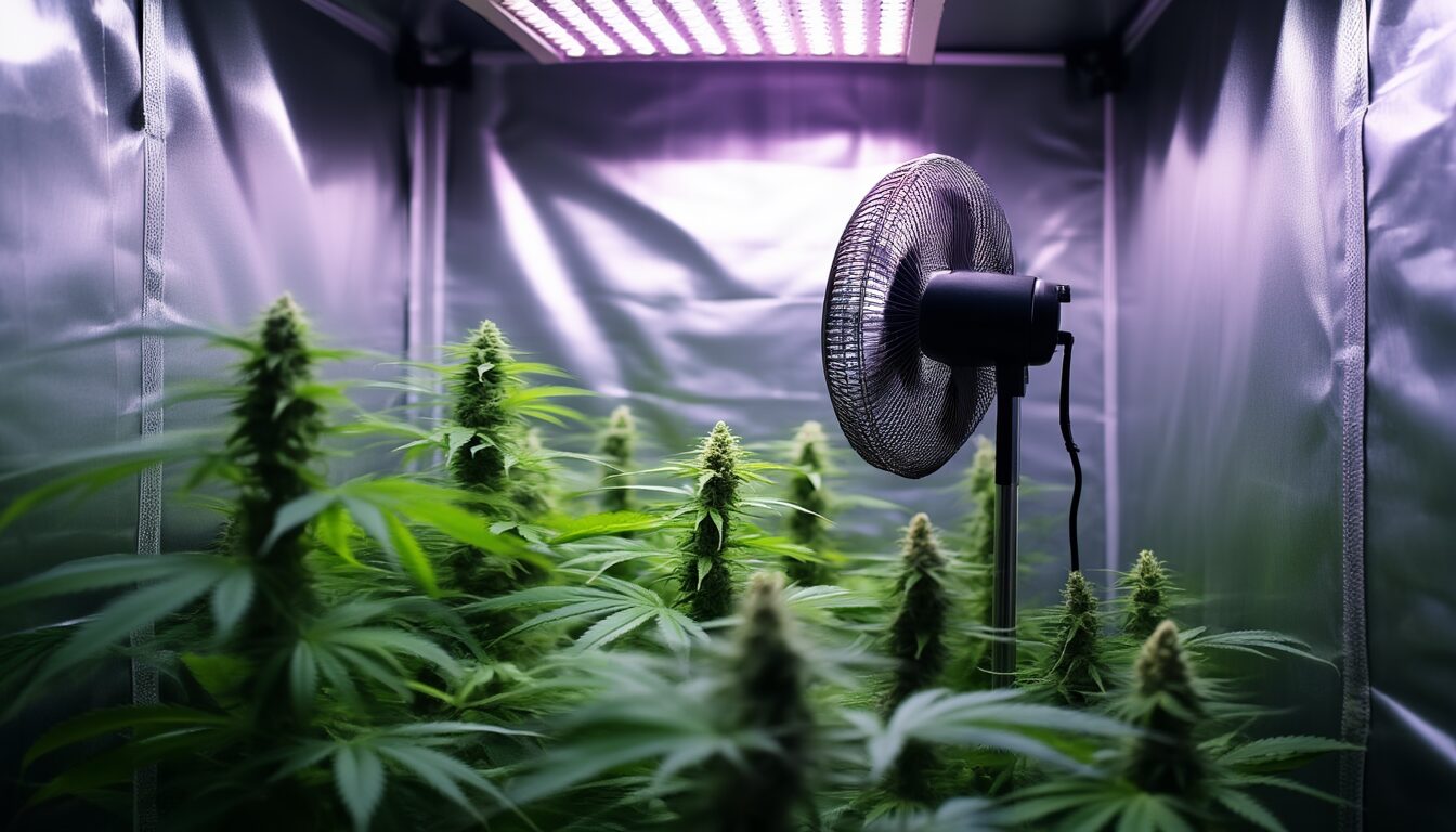 Umluftventilator im Growzelt platzieren – ohne Windburn